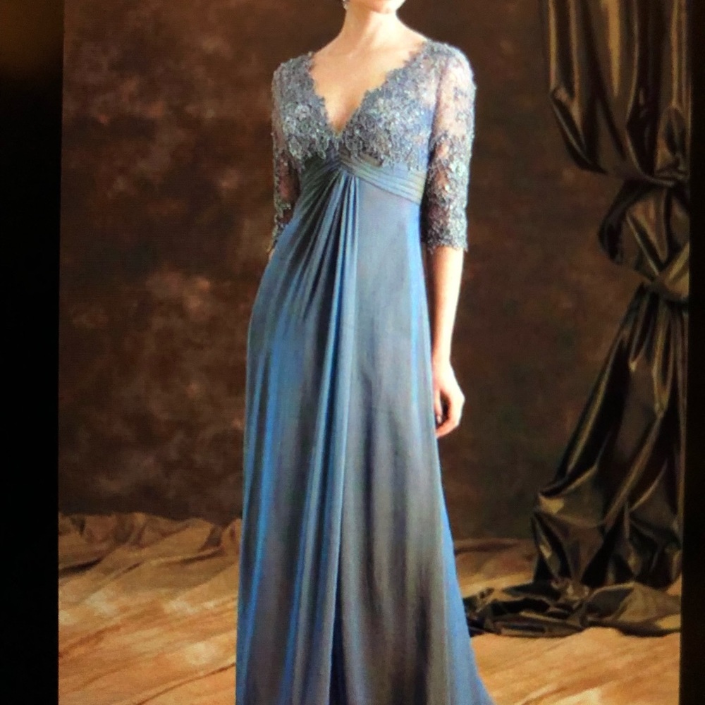 New, STORENVY, floor length gown, color-stormy. Size 18, runs smaller, like a 14